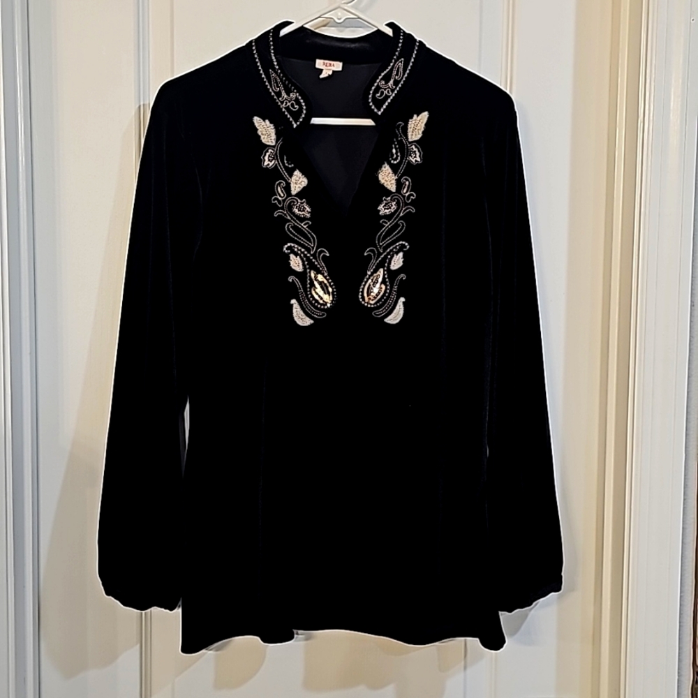 Reba Velour dress shirt
